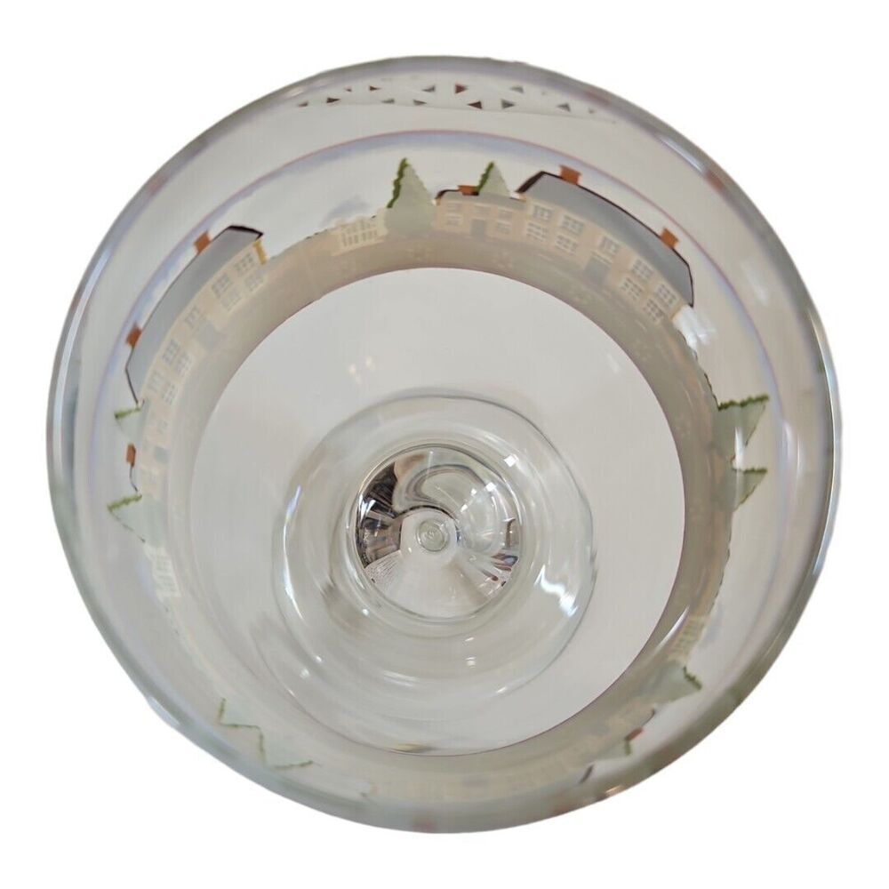 Block Country Village By Gear Farmhouse Sceen Water Goblets Glasses Set Of 2 - Picture 5 of 7